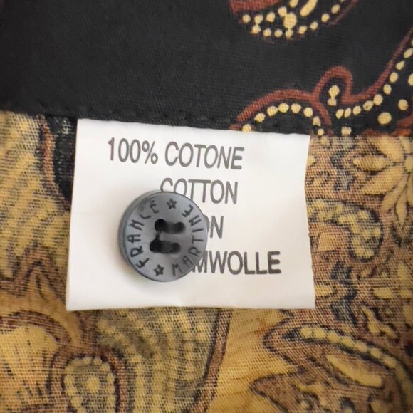 France Martine Batik Print Short Sleeve Shirt Men's Size L – 100% Cotton - Picture 8 of 9